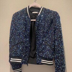 Alice and Olivia sequin bomber jacket
